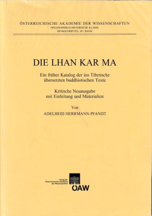 Stock ID #176428 Die Lhan Kar Ma. Ein fruher Katalog der ins Tibetisch ubersetzten buddhistchen...