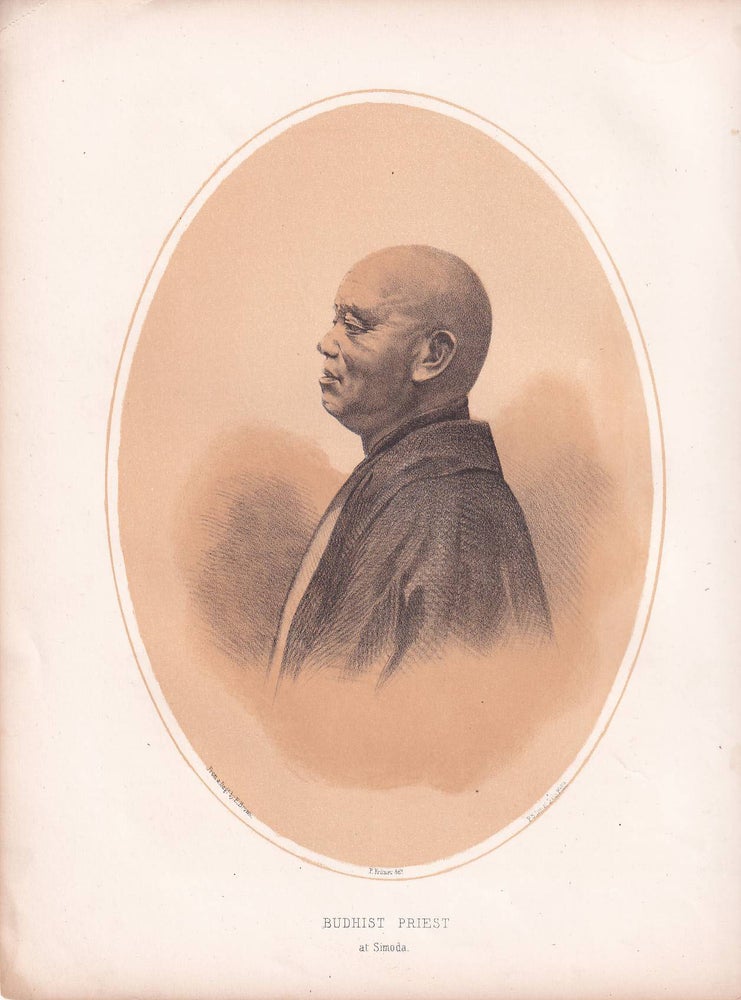 Stock ID #176555 Budhist Priest at Simoda. [Caption title]. COMMODORE MATTHEW PERRY, ELIPHALET BROWN, P. S. DUVAL, KRÄMER, CO, AFTER, LITHOGRAPHERS.