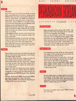 Dari Negeri Serikat. Perkabaran Boelan. [From the Allies. Monthly News].