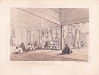 Stock ID #176649 Devotions in the Great Temple Simoda. [Caption Title]. COMMODORE MATTHEW PERRY,...