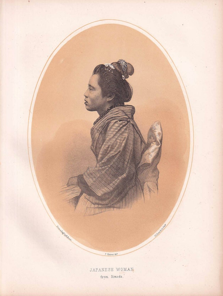 Stock ID #176752 Japanese woman from Simoda. [Caption title]. COMMODORE MATTHEW PERRY, ELIPHALET BROWN, P. KRÄMER, P. S. DUVAL, CO, AFTER, LITHOGRAPHERS.