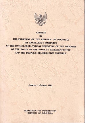 Stock ID #176790 Address by the President of the Republic of Indonesia His Excellency Soeharto at...