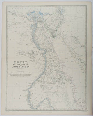 Stock ID #177021 Egypt, Arabia Petræa, and Lower Nubia. EGYPT - ANTIQUE MAP, KEITH JOHNSTON, F....