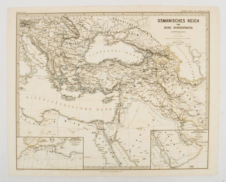 Stock ID #177047 Osmanisches Reich und Seine Schutzstaaten. OTTOMAN EMPIRE-ANTIQUE MAP, KARL AND MENKE SPRUNER, THEODOR.