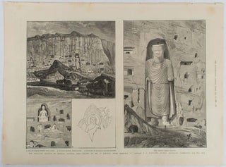 Stock ID #177227 The Rock-cut statues of Bamian, Central Asia. AFGHANISTAN - ANTIQUE PRINT, W....