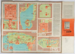 Stock ID #177504 Carte Touristique de Pekin. (Tourist Map of Peking). 1950S MAP OF BEIJING/PEKING