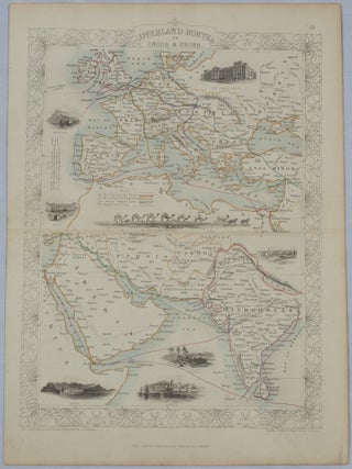 Stock ID #177525 Overland Route to India and China. JOHN TALLIS, J. RAPKIN, AND KERNOT J. H,...