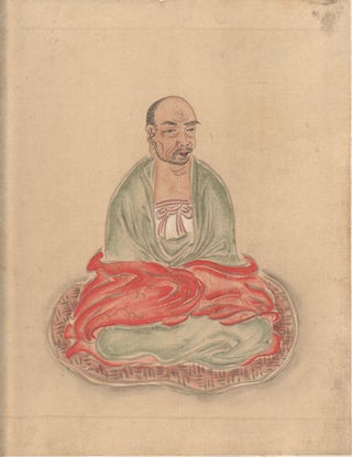 Stock ID #177818 [Chinese seated figure]. 19TH CENTURY CHINESE WATERCOLOUR