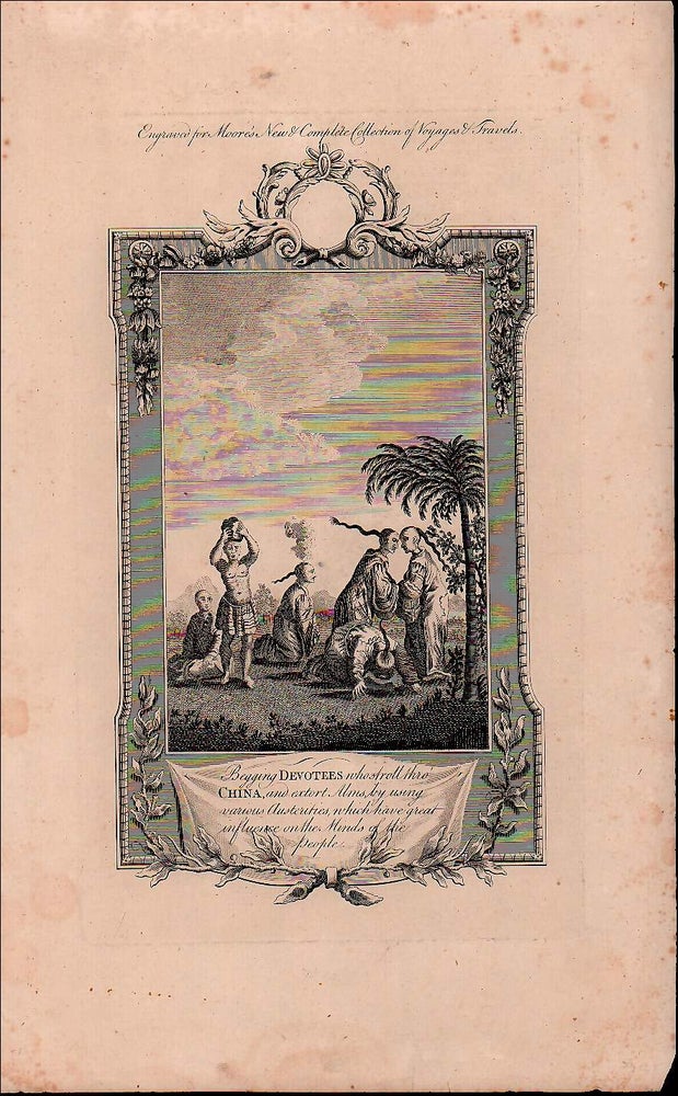 Stock ID #178305 Begging Devotees who stroll thro' China, and extort alms, by using various austerities, which have great influence on the minds of the people. [caption title]. GEORGE WILLIAM ANDERSON, GEORGE ANSON.