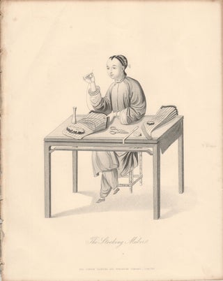 Stock ID #178446 The Stocking Maker. [caption title]. CHINA - COSTUME. ANTIQUE PRINT, GEORGE...