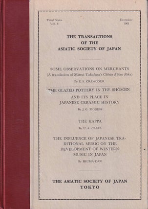 Stock ID #178724 The Transactions of The Asiatic Society of Japan. Third Series, Volume 8....