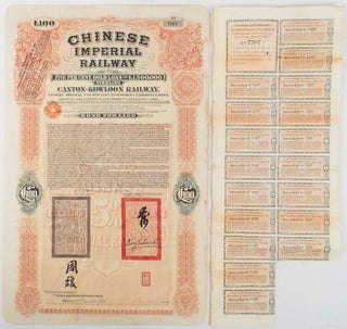 Stock ID #179096 Chinese Imperial Railway. Five per cent gold loan for 1,500,000 Sterling,...