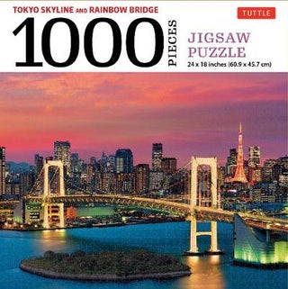 Stock ID #179109 Tokyo Skyline and Rainbow Bridge - 1000 Piece Jigsaw Puzzle. TUTTLE