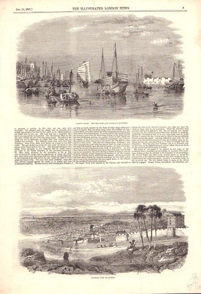 Stock ID #179688 Canton River: the Red Fort and European Quarters [and} General view of Canton......