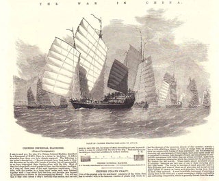Fleet of Chinese Pirates preparing to attack [and] Part of the Port of Shanghai... [caption titles]
