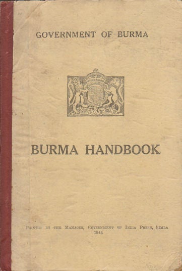 Stock ID #179745 Burma Handbook. GOVERNMENT OF BURMA.