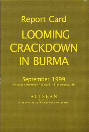Stock ID #179802 Report Card. Looming Crackdown in Burma. September 1999. DAW AUNG SAN SUU KYI
