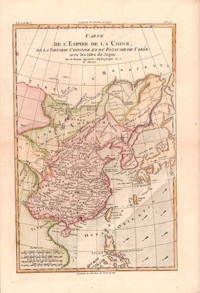 Stock ID #180203 Carte de L'Empire de la Chine, de la Tartarie Chinoise et du Royaume de Corée:...