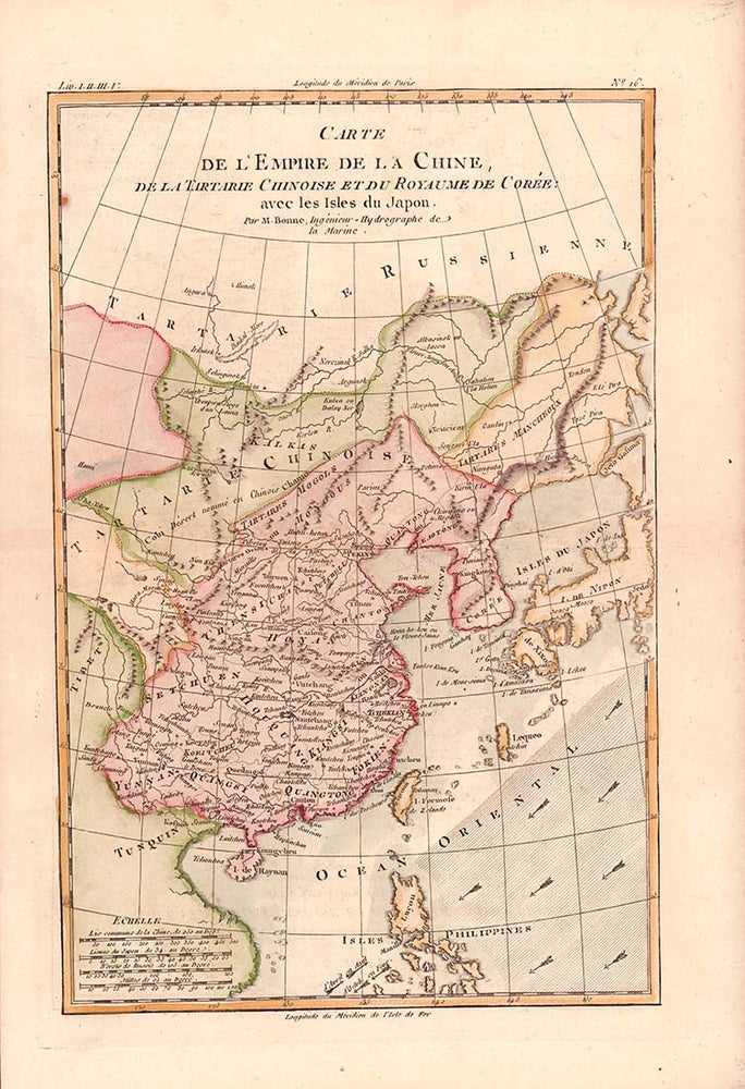Stock ID #180203 Carte de L'Empire de la Chine, de la Tartarie Chinoise et du Royaume de Corée: avec les Isles du Japon. RIGOBERT BONNE.
