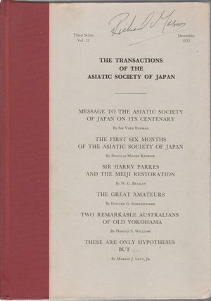 Stock ID #180224 The Transactions of The Asiatic Society of Japan. Third Series. Vol. 12. ASIATIC...