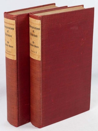 Stock ID #180584 Interpretations of Literature. Two Volumes. LAFCADIO HEARN