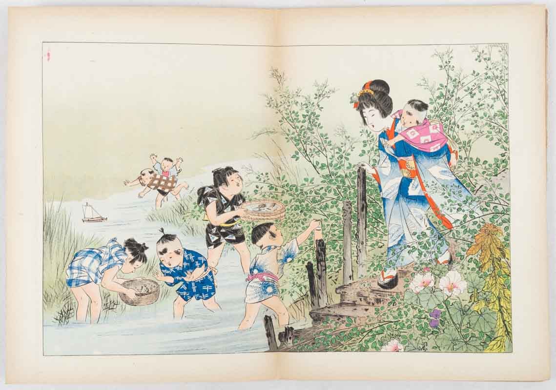 Japanese Children | JAPANESE COLOUR LITHOGRAPHS OF CHILDREN