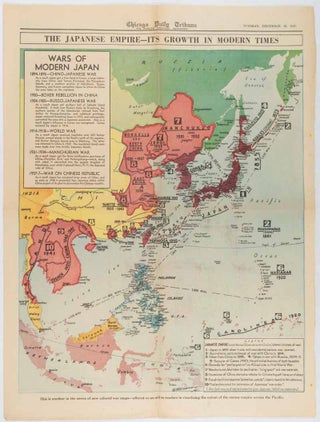 Stock ID #180755 The Japanese Empire -- Its Growth in Modern Times. WWII MAP OF THE JAPANESE...