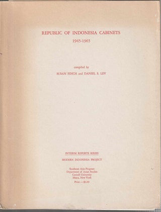 Stock ID #180774 Republic of Indonesia Cabinets. 1945-1965. SUSAN FINCH AND DANIEL S. LEV