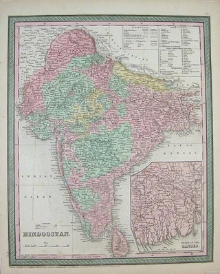 Stock ID #182025 Hindoostan. ANTIQUE MAP OF INDIA