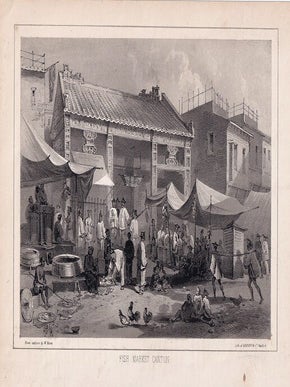 Stock ID #182054 Fish Market Canton. W. HEINE, SARONY, CO, ARTIST, LITHOGRAPHERS