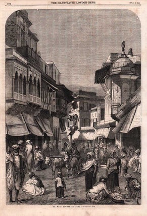 Stock ID #184072 The Main Street of Agra. INDIA - 19TH C. PRINT