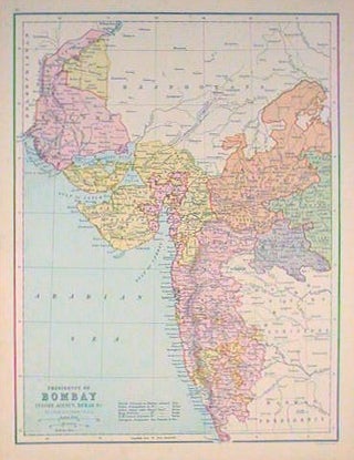 Stock ID #187528 Presidency of Bombay Indore Agency Berar &c. BOMBAY - MAP, J. BARTHOLOMEW