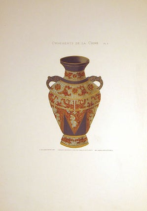 Stock ID #193704 Ornements de la Chine. Plate 6. [Chinese cloisonné vase]. CHINA - 19TH C....
