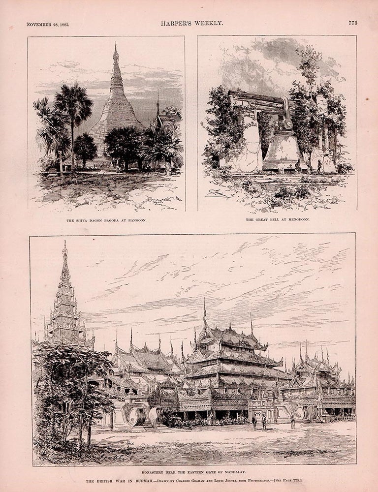 Stock ID #195560 The British War In Burmah [Caption Title]. BURMA - ANTIQUE PRINT, CHARLES AND LOUIS JOUTEL GRAHAM, ARTISTS.