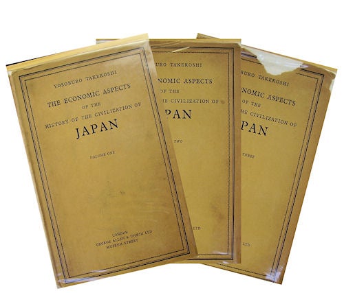 Stock ID #19652 The Economic Aspects of the History of the Civilization of Japan. YOSOBURO TAKEKOSHI.