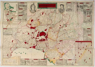 改正東京測量里程新圖. [Kaisei Tokyo. DETAILED MAP OF TOKYO IN.