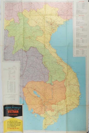 Stock ID #197689 Rand McNally Official Map of Vietnam Laos and Cambodia. VIETNAM LAOS CAMBODIA -...