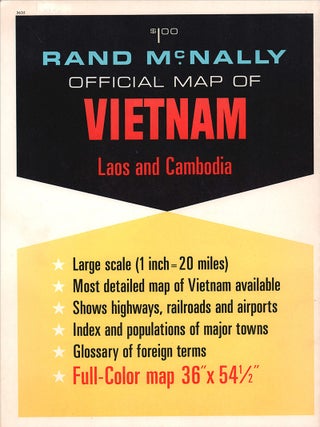 Rand McNally Official Map of Vietnam Laos and Cambodia.