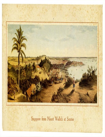 Stock ID #199465 Singapore from Mount Wallich at Sunrise. [Caption Title]. SINGAPORE - 1920S, PERCY CARPENTER, AFTER.