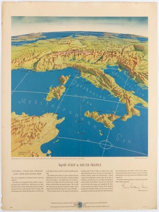 Five WWII Bird's-eye View Maps including the Pacific and Southeast Asia.