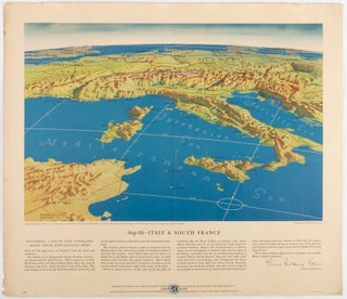 Five WWII Bird's-eye View Maps including the Pacific and Southeast Asia.
