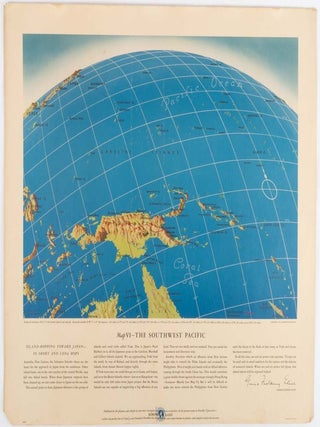 Five WWII Bird's-eye View Maps including the Pacific and Southeast Asia.