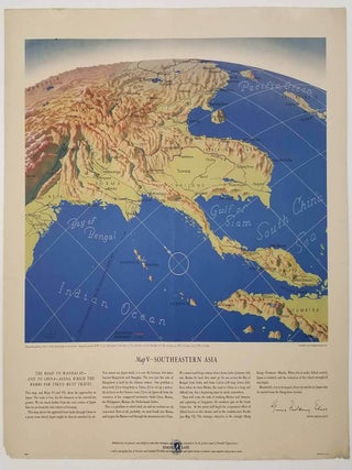 Five WWII Bird's-eye View Maps including the Pacific and Southeast Asia.
