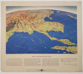 Five WWII Bird's-eye View Maps including the Pacific and Southeast Asia.