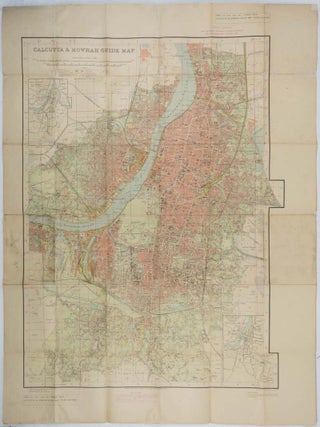 Stock ID #202248 Survey of India. Calcutta & Howrah Guide Map. INDIA - MAP