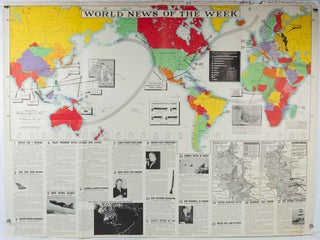 World News of the Week. Monday, Apr. 13, 1942. Covering period Apr. 3 to Apr. 9. Military Edition. WORLD MAP - WORLD WAR.