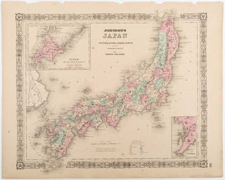 Stock ID #203204 Johnson's Japan, Nippon, Kiusiu, Sikok, Yesso and the Japanese Kuriles. ANTIQUE...
