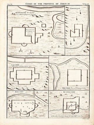 Stock ID #206290 Cities of the Province of Shen-si. CHINA - ANTIQUE PRINT, JAMES BASIRE, ENGRAVER