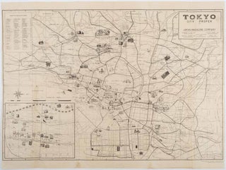 Stock ID #207616 Tokyo City Proper. TOKYO - WWII MAP, JAPAN MAGAZINE COMPANY