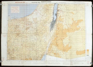 Stock ID #207841 Egypt. North Sinai. Sheet 3. EGYPT AND SINAI - WWII MAP